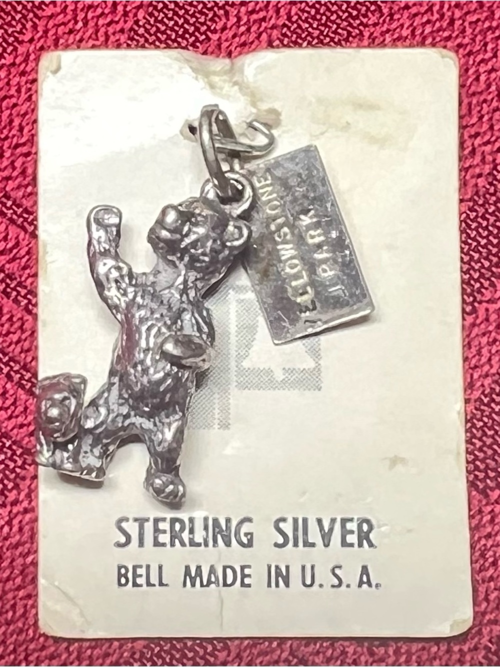 Vtg Yellowstone Park Sterling Silver Bear Charm “Sterling by Bell” Rare